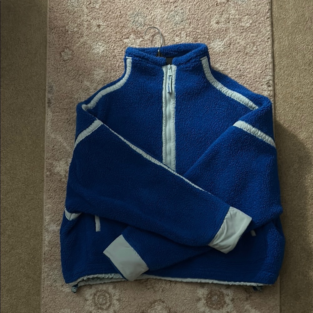 Blue and White Women’s free people sweatshirt